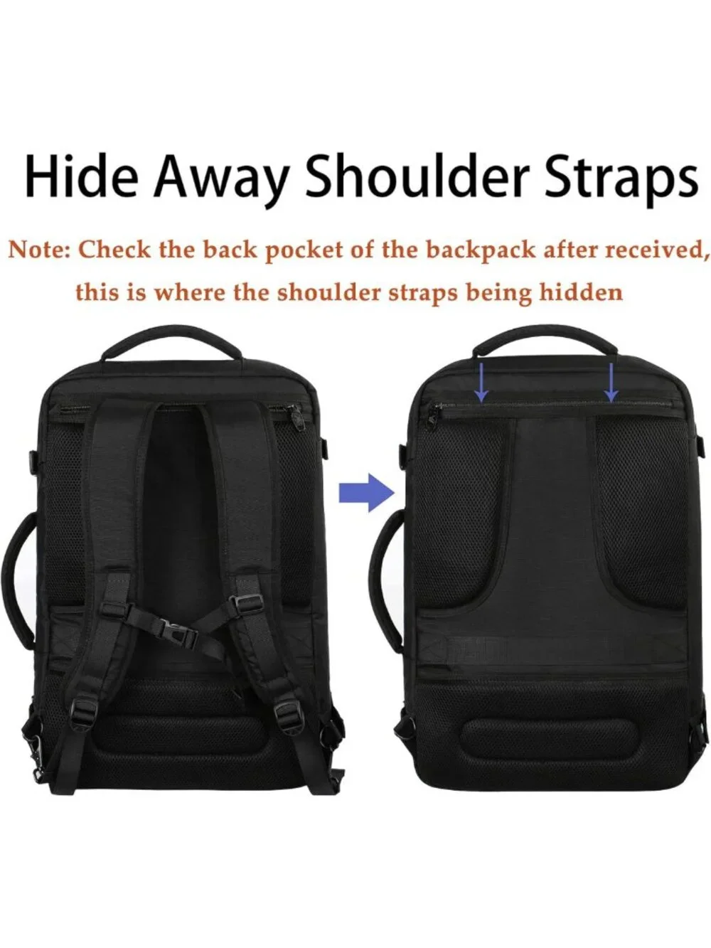 Lightweight 27L Travel Backpack, Expandable Waterproof Daypack for Hiking